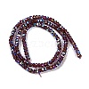 Electroplate Glass Beads Strands GLAA-Q105-03E-2