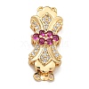 Brass Micro Pave Cubic Zirconia Box Clasps KK-U037-17G-01-1