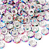 100Pcs Plastic Glass Rhinestone European Beads KY-TADJ0001-02-3