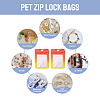 60Pcs Rectangle Glitter Holographic Plastic Resealable Packaging Bags ABAG-TA0001-97A-02-6