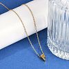 Ion Plating(IP) 304 Stainless Steel Pendant Necklaces NJEW-R050-01G-06-3