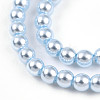 Baking Painted Pearlized Glass Pearl Bead Strands HY-N002-2mm-A05-4