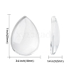 Transparent Teardrop Glass Cabochons GGLA-R024-25x18-2