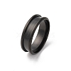 201 Stainless Steel Grooved Finger Ring Settings STAS-TAC0001-10F-B-1