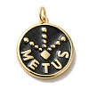 Brass Enamel Pendants KK-U027-17G-04-1