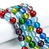 Handmade Silver Foil Glass Beads Strands SL02-4