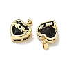 Mother's Day Brass Glass Pendants KK-D235-04G-2