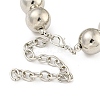 CCB Chunky Bead Ball Chain Necklaces NJEW-K261-04P-4