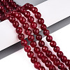 Dyed Natural White Jade Beads Strands X-G-T139-8mm-60-04-1