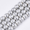 Electroplate Glass Beads Strands EGLA-S177-09B-07-1