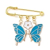 Butterfly & Flower Charm Alloy Enamel Brooches for Women JEWB-BR00144-04-1