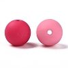 Rubberized Style Imitated Silicone Acrylic Beads MACR-T048-01A-15-2