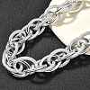 Punk Hiphop Styles Alloy Rope Chain Necklaces for Men NJEW-K391-01P-2