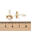 Brass Imitation Pearl Stud Earrings KK-D301-07G-3