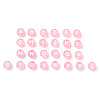 Transparent Pink Acrylic Beads TACR-YW0001-08K-2