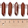 Natural Red Jasper Double Terminated Point Beads Strands G-H069-A01-01-4