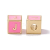 Rack Plating Brass Enamel Beads KK-B060-04G-05J-1