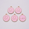 Alloy Enamel Pendants X-ENAM-S124-01B-09G-2