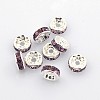 Brass Rhinestone Spacer Beads RB-A004-1-1