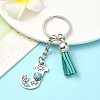 Alloy with Resin Imitation Synthetic Turquoise Keychain KEYC-YW00087-10-1