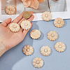 12Pcs Wood Timber Carved Onlay Applique AJEW-FH0007-93A-3