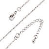 Brass Cardano Chains Necklaces for Women NJEW-D302-59P-2