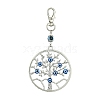 Alloy with Resin Evil Eye Pendant Decoration HJEW-JM01473-05-1