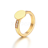 Elegant Stainless Steel Round Rhinestone Ring Suitable for Daily Wear for Women LL7523-5-1