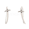 Antique Silver 316 Surgical Stainless Steel Dangle Earrings EJEW-D096-06E-AS-1