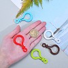 120Pcs 12 Colors Opaque Solid Color Bulb Shaped Plastic Push Gate Snap Keychain Clasp Findings KY-CJ0001-25-6