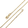 1mm Rack Plating Brass Cable Chain Necklaces for Women Men MAK-L044-23G-4