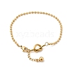 304 Stainless Steel Ball Chain Bracelets for Women LS-BJEW-D407-04G-2