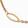 304 Stainless Steel Cable Chain Anklets AJEW-H104-01G-2