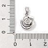 Brass Micro Pave Clear Cubic Zirconia Pendants ZIRC-L104-011P-3