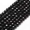 Natural Black Onyx Beads Strands X-G-D840-22-4mm-1