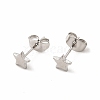 Non-Tarnish 304 Stainless Steel Star Stud Earrings for Women EJEW-C004-02P-1