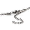 304 Stainless Steel Rope Chain Necklaces NJEW-H019-01P-3