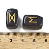 Rectangle Natural Obsidian Rune Stones G-Z059-01G-3