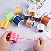 12 Rolls 12 Colors Macrame Rattail Chinese Knot Making Cords Round Nylon Braided String Threads NWIR-SZ0001-03-4