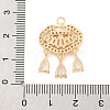 Brass Micro Pave Clear Cubic Zirconia Pendants KK-C076-14G-3