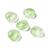 Transparent Spray Painted Glass Beads GLAA-I050-12B-1