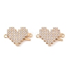 Brass Micro Pave Clear Cubic Zirconia Hook and S-Hook Clasps KK-S388-05G-1