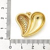 Rack Plating Brass Micro Pave Clear Cubic Zirconia Pendants KK-Z067-07G-02-3