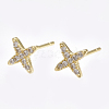 Brass Ear Studs KK-S348-215-2