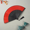 Bamboo Folding Fan with Tassel PW-WG495F3-02-1