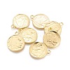 Tibetan Style Alloy Coin Pendants TIBEP-GC001-G-RS-2