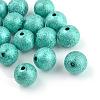 Spray Painted Acrylic Beads ACRP-Q018-6mm-006-1