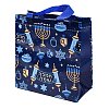 Hanukkah Theme Non-Woven Reusable Folding Gift Bags with Handle ABAG-NH0001-01A-2