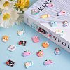 48Pcs 12 Styles School Theme Opaque Resin Cabochons CRES-SZ0001-30-5