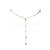 Handmade Natural Morganite Beaded Chains Earring & Necklaces Sets SJEW-JS01342-01-3